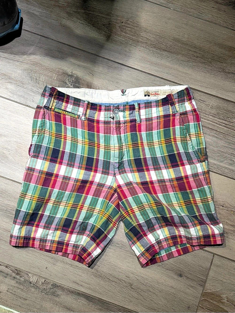 Polo Ralph Lauren Straight Fit India Madras Plaid Shorts India Madras Plaid Flat